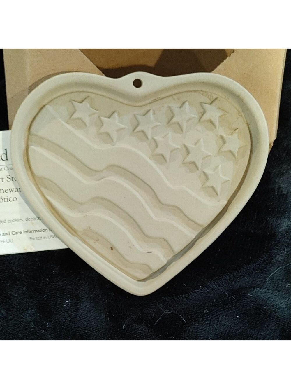 2005 Pampered Chef Cookie Mold American Flag Heart NEW